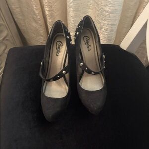 Candie's Black Heels Classic Elegant Pumps